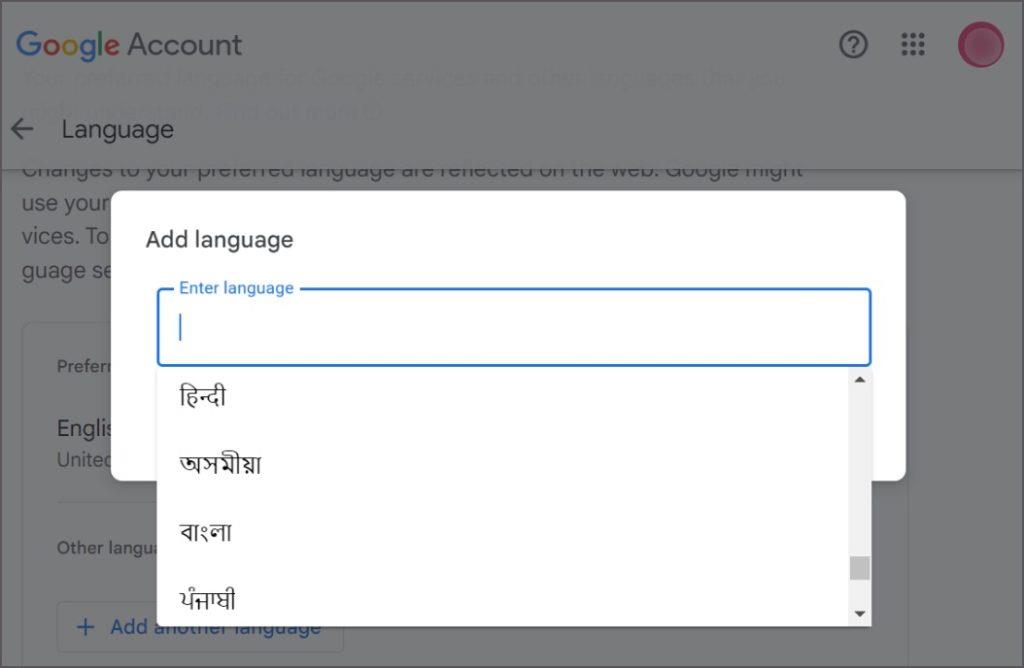 如何變更 Google 帳戶中的語言
