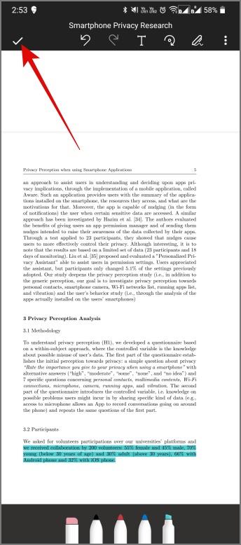 如何在桌面或行動裝置上突出顯示 PDF 中的文本