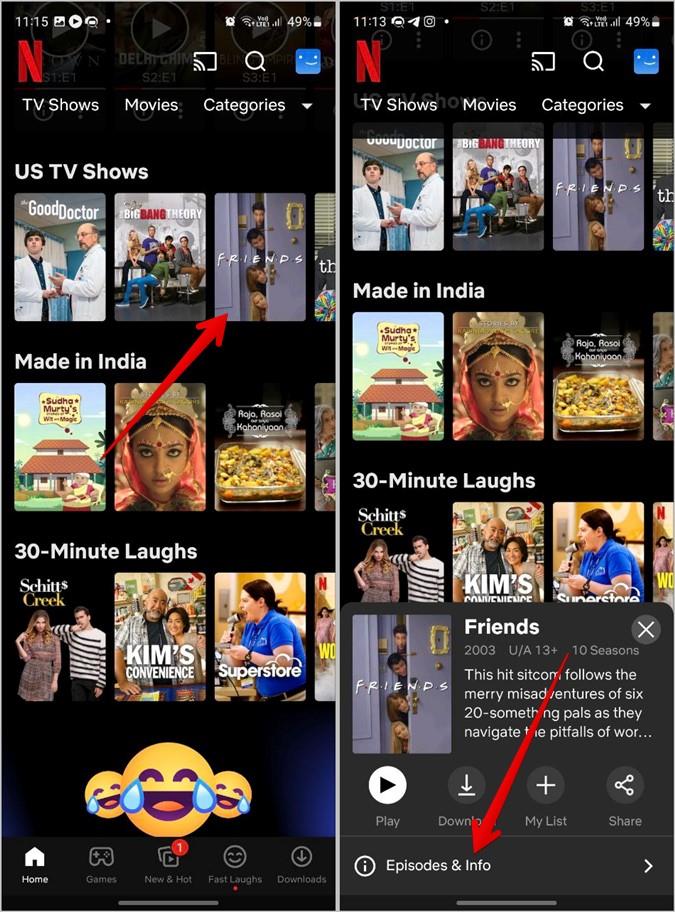 如何更改 Netflix 上的季節或劇集