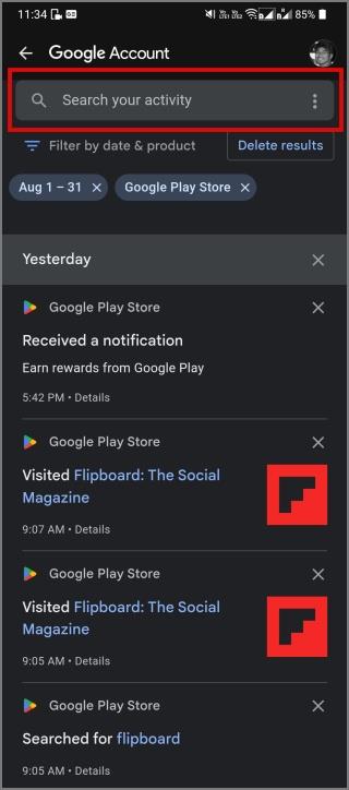 如何存取和刪除您的所有 Google 活動