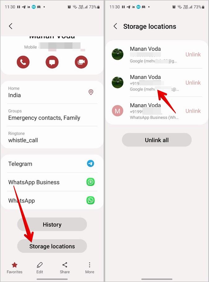 如何檢查 Android 和 iPhone 上聯絡人的儲存位置