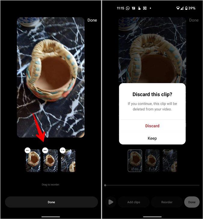 How to Edit Clips in Instagram Reels