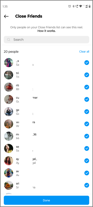 如何在 Instagram 上與好友分享貼文和捲軸