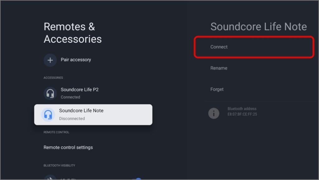如何將藍牙音訊裝置與 Google TV 連接