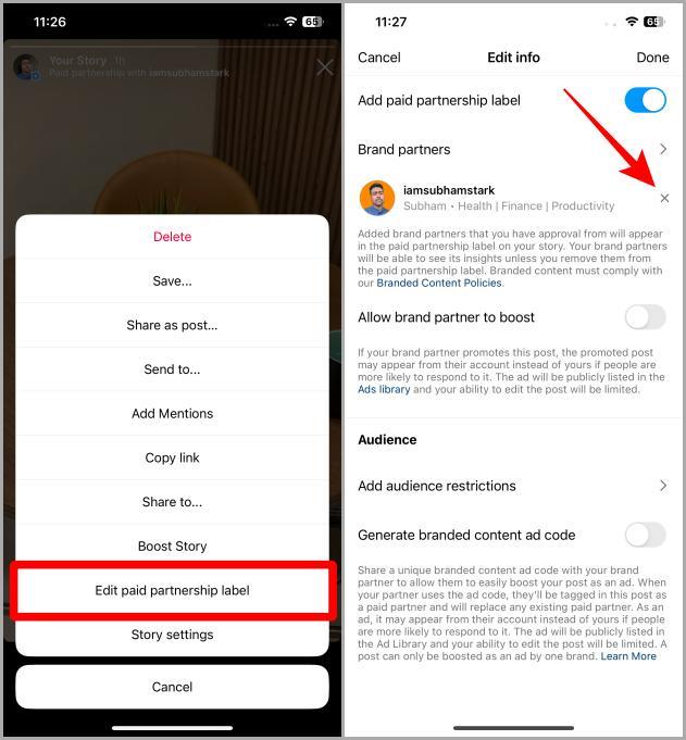 如何在 Instagram 貼文、捲軸和故事上添加付費合作夥伴標籤