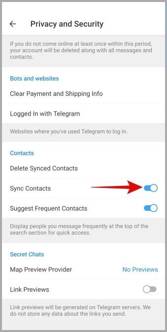 Telegram 在 Android 和 iPhone 上不同步聯絡人的 7 個修復