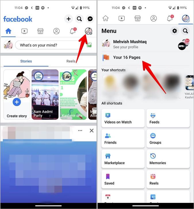 如何在 Facebook 頁面和個人資料之間切換，反之亦然