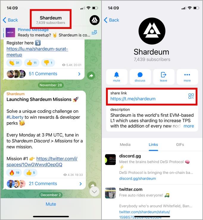 如何複製 Telegram 個人資料、群組、頻道、訊息鏈接