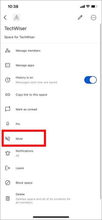 如何在行動裝置上的 Google Chat 中建立空間