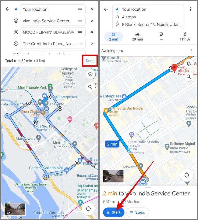 如何在 Google 地圖上規劃具有多個網站的路線