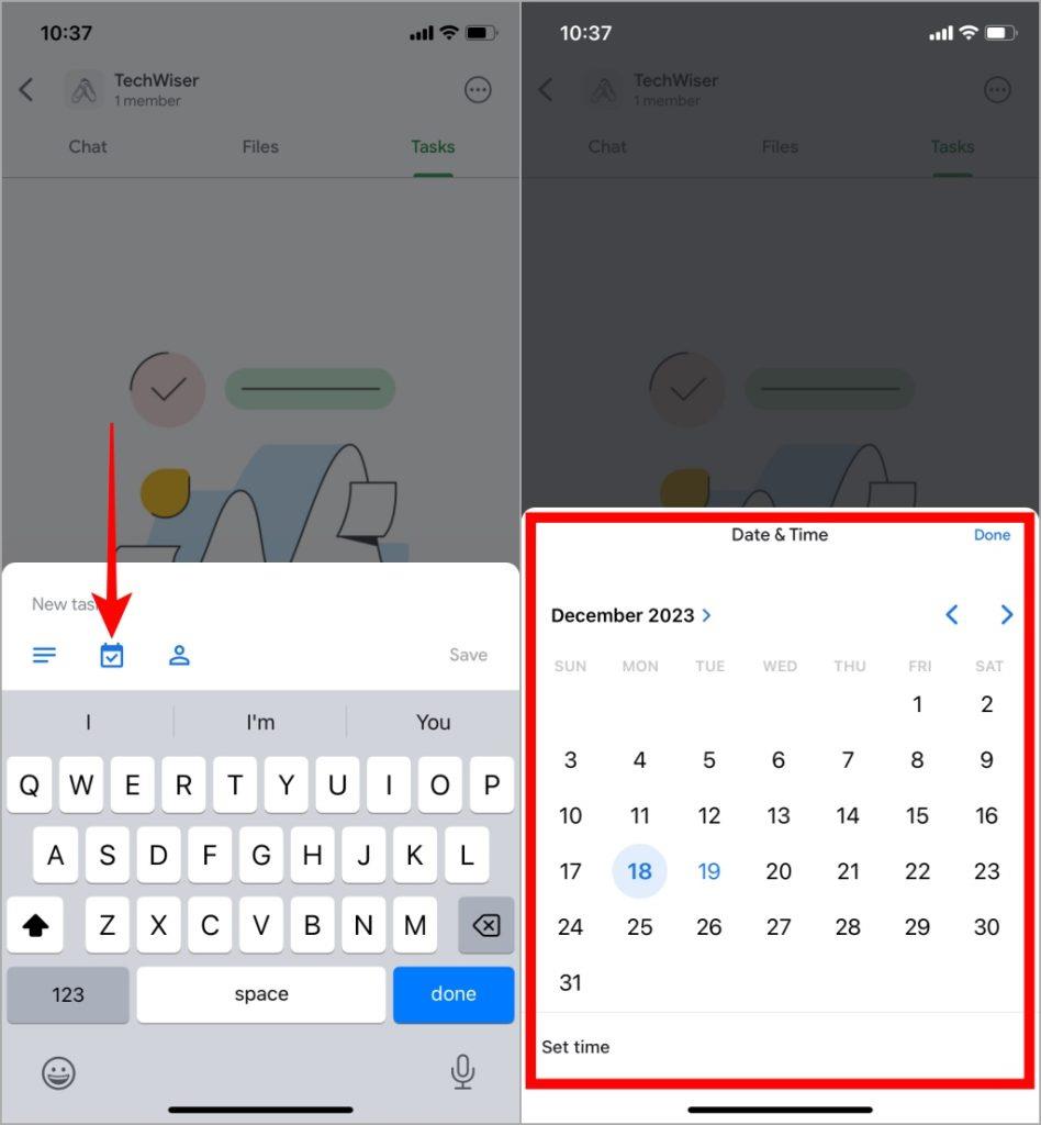 如何在行動裝置上的 Google Chat 中建立空間