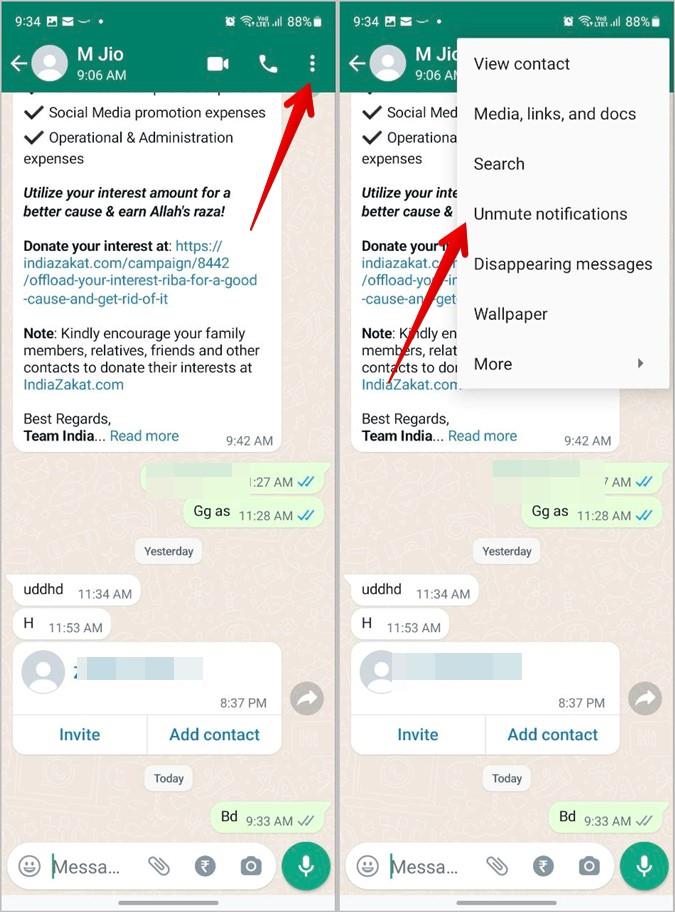 如何在 WhatsApp 上取消聊天、狀態、通話靜音