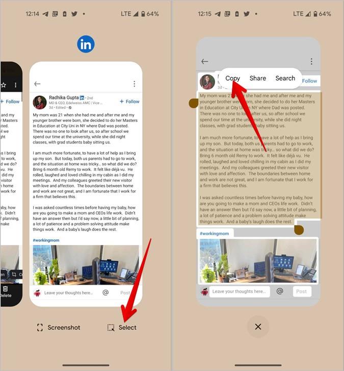 如何從 LinkedIn 貼文複製文字或 URL