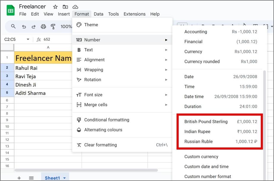 在 Excel 或 Google Sheets 中新增 6 種貨幣的方法