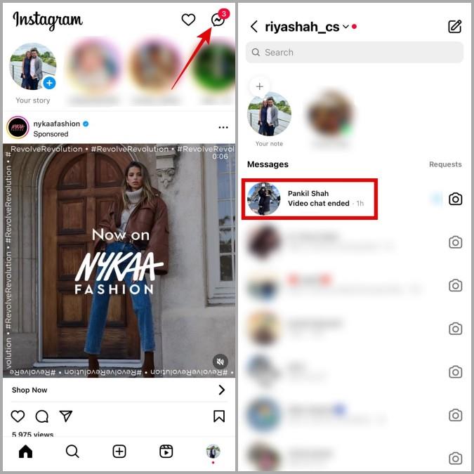 如何在 Instagram 視訊通話中分享螢幕