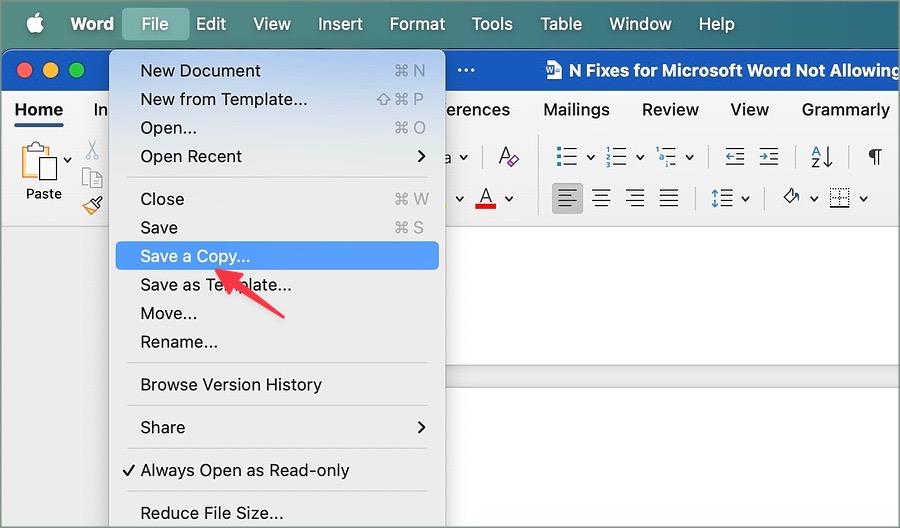 Microsoft Word 不允許 9 個在 Mac 上編輯的修復