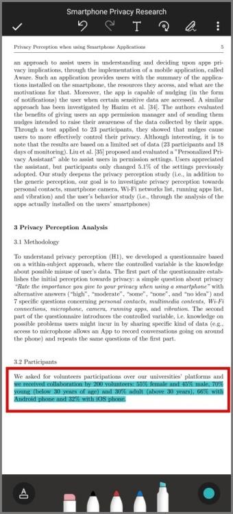 如何在桌面或行動裝置上突出顯示 PDF 中的文本