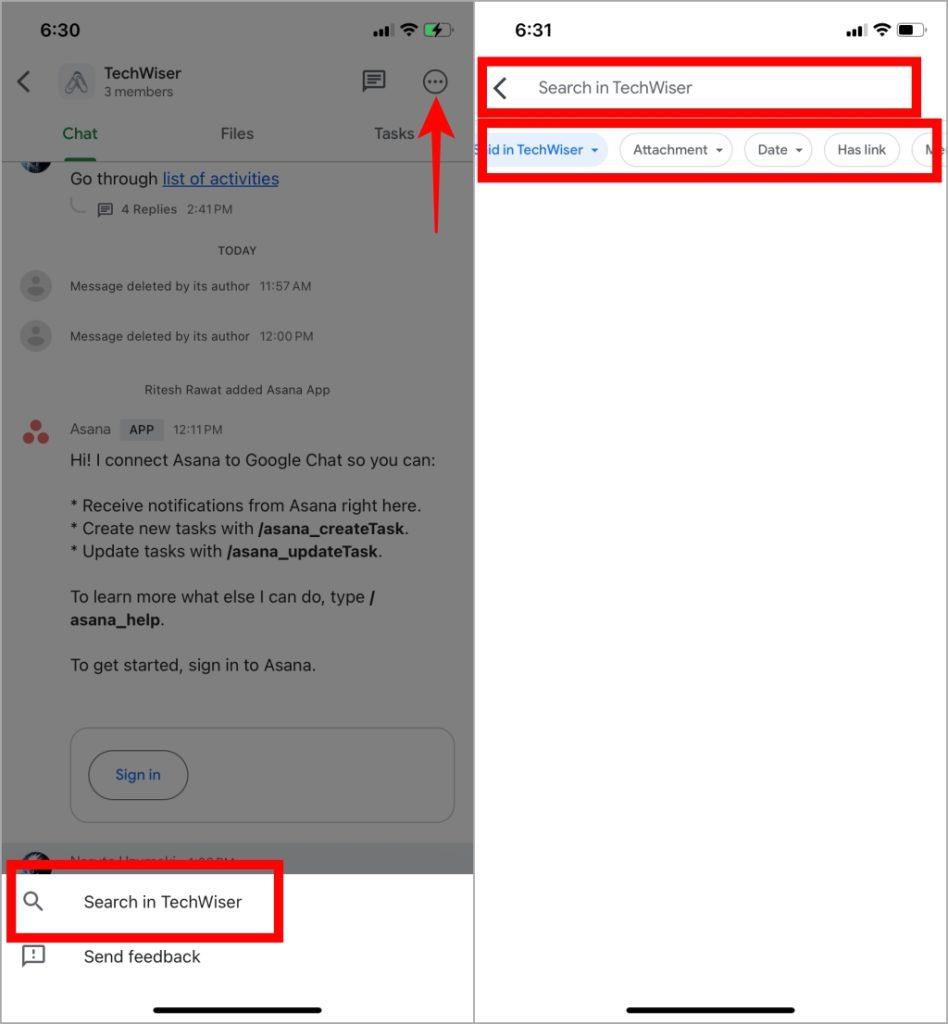 如何在行動裝置上的 Google Chat 中建立空間