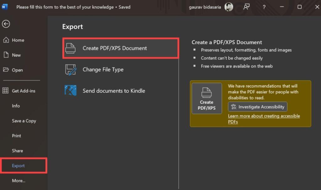 如何在 Microsoft Word 中建立可填寫的表單