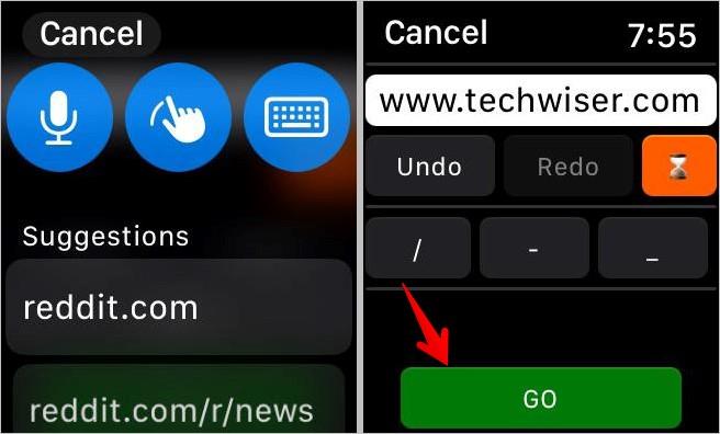 如何在 Apple Watch 上像 Web 瀏覽器一樣使用 Safari