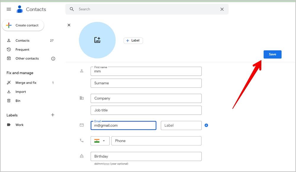 如何將電子郵件新增至 Gmail 中的聯絡人列表
