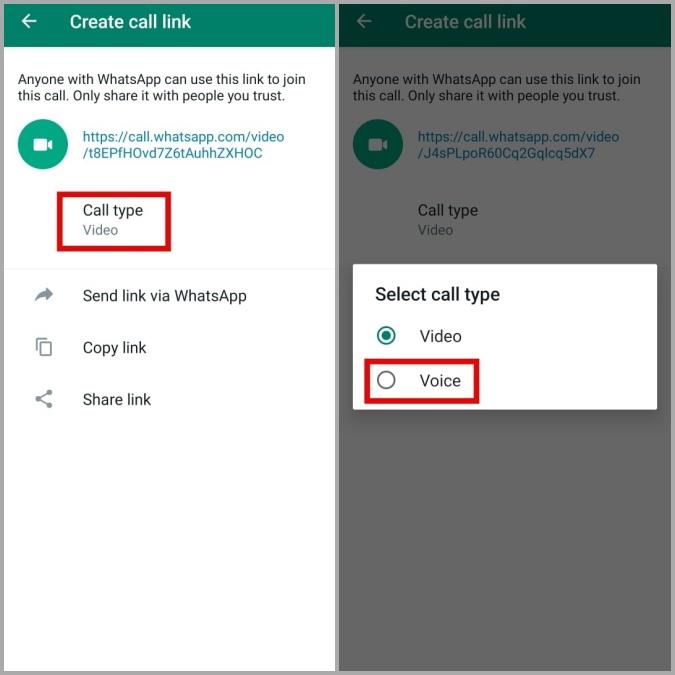 如何在 WhatsApp 上建立和分享通話鏈接