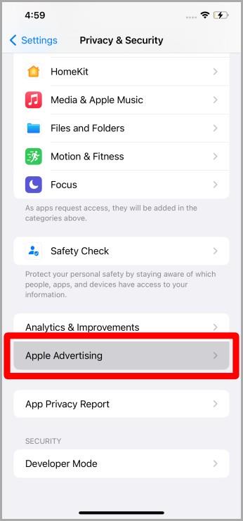 如何關閉 iPhone 上的個人化廣告