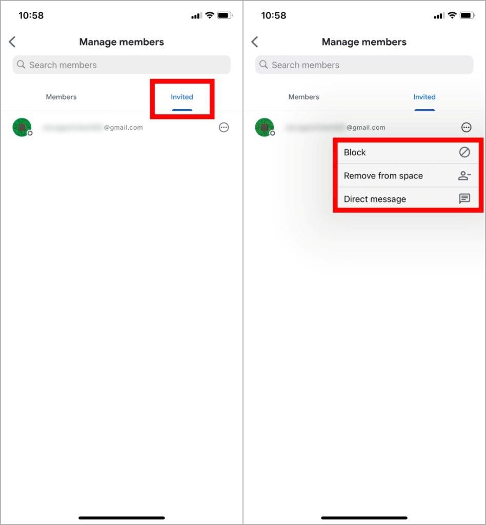如何在行動裝置上的 Google Chat 中建立空間
