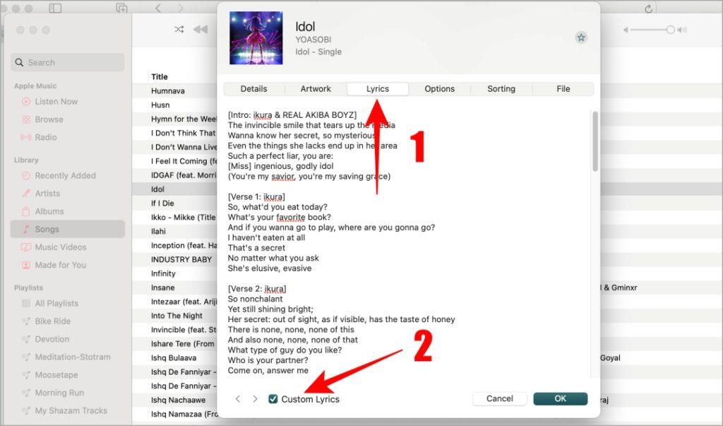 如何將歌詞添加到 Apple Music 中的任何歌曲