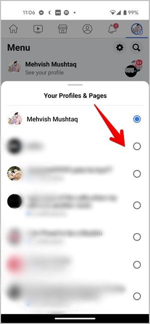 如何在 Facebook 頁面和個人資料之間切換，反之亦然