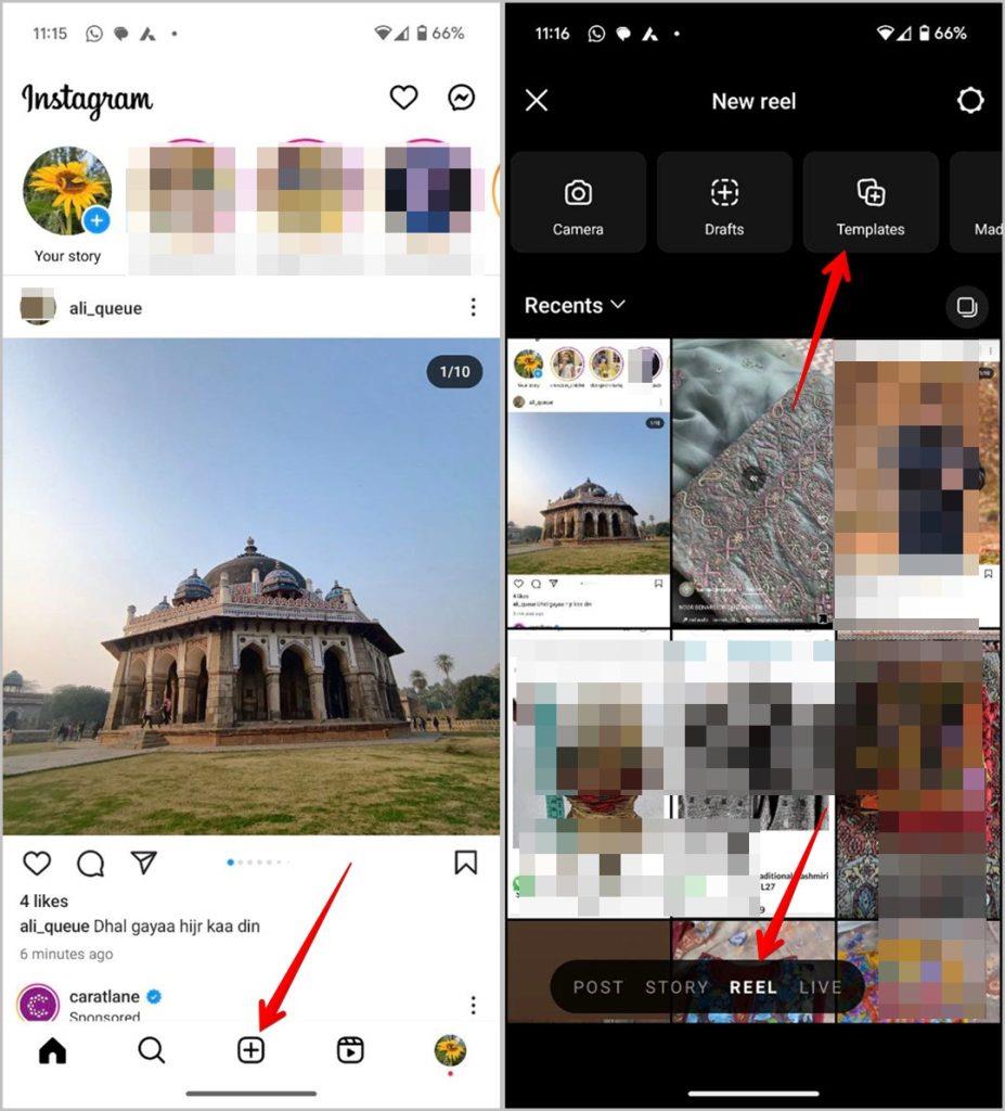 哪裡可以找到 Instagram 捲軸模板