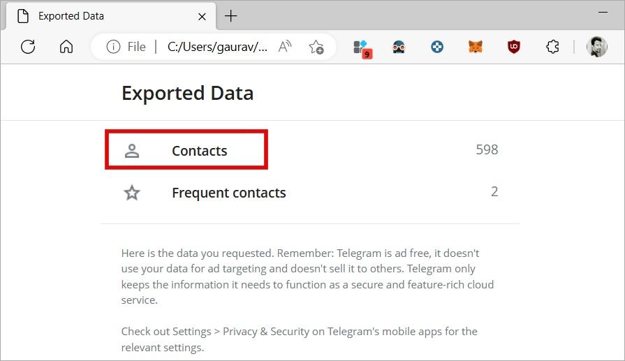 如何匯出和同步 Telegram 聯絡人