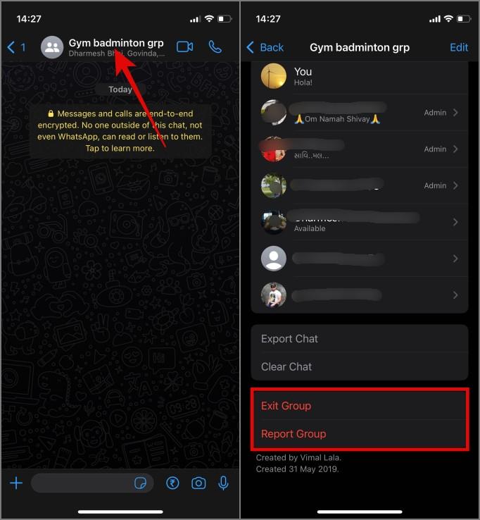 當您舉報並退出 Whatsapp 群組時會發生什麼