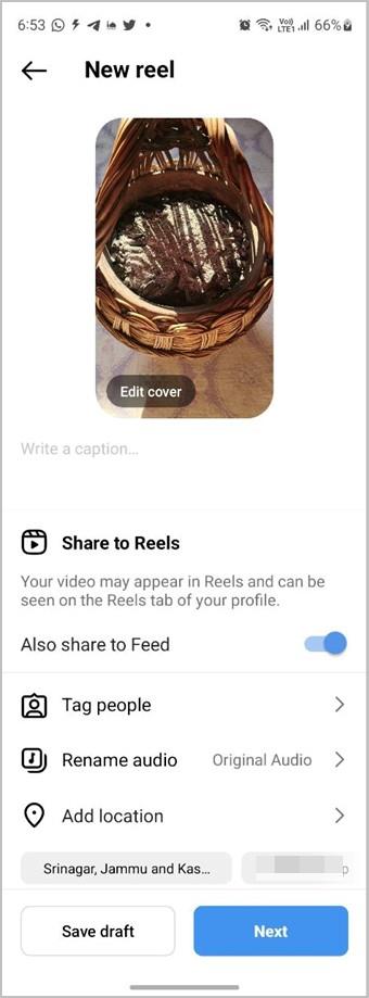 如何從圖庫和 PC 將 Reels 上傳到 Instagram