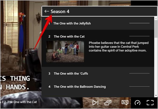 如何更改 Netflix 上的季節或劇集