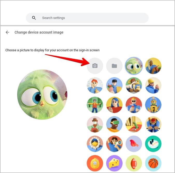 如何在 Chromebook 上更改個人資料圖片