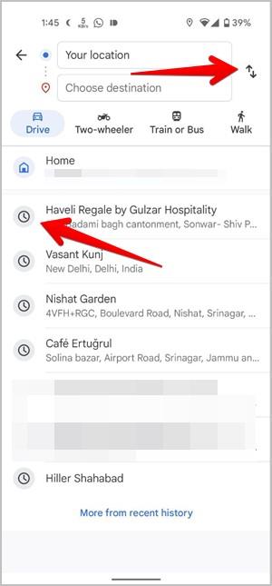 Google 地圖中的各種圖示和符號有何意義