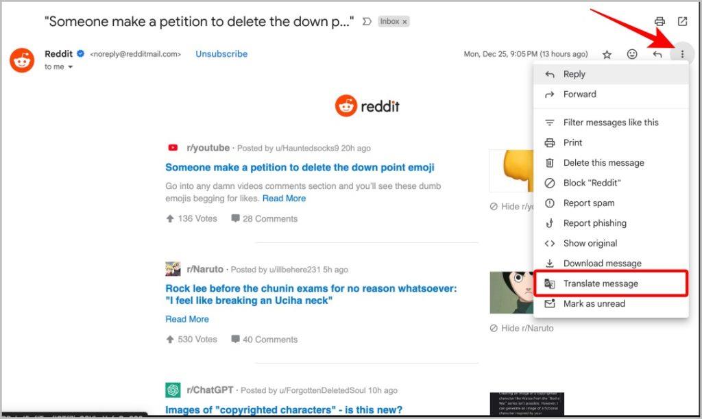 如何本地翻譯 Gmail 中的電子郵件