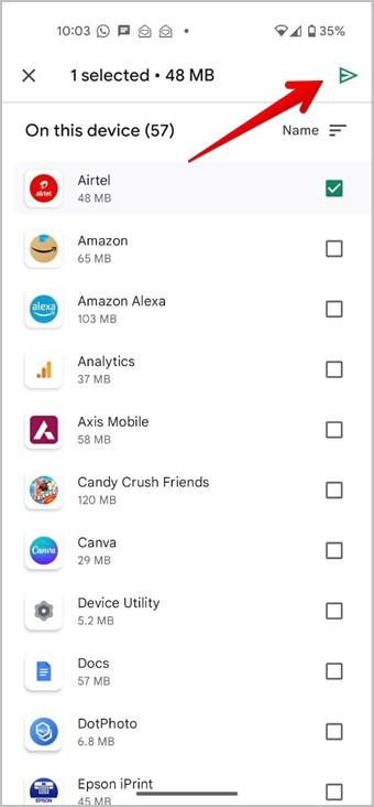 如何將應用程式從 iPhone 或 Android 發送到另一部手機