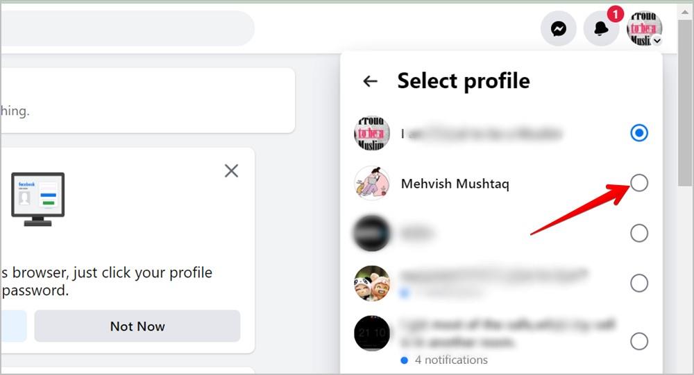 如何在 Facebook 頁面和個人資料之間切換，反之亦然