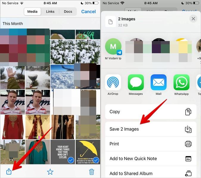 如何從 WhatsApp 下載多張照片或視頻