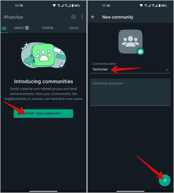 如何在 WhatsApp 社群中新增或刪除群組