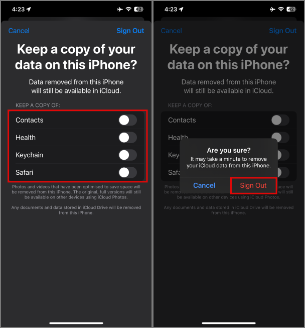 當您在 iPhone 上登出 Apple ID 時會發生什麼
