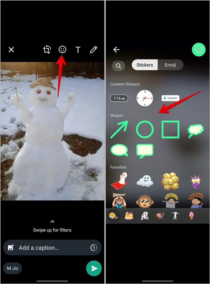 如何在 WhatsApp 照片中新增箭頭或圓圈