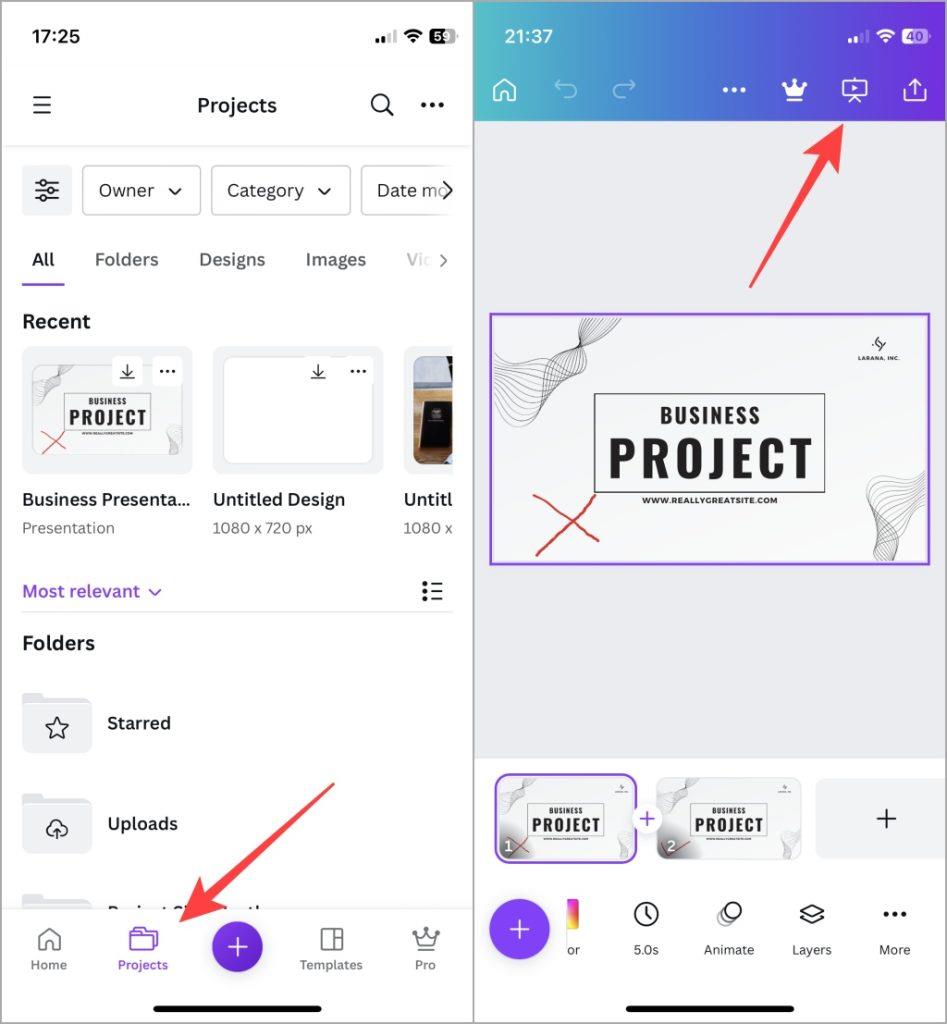 如何使用 Canva 建立和進行演示