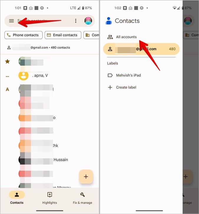 如何檢查 Android 和 iPhone 上的聯絡人總數