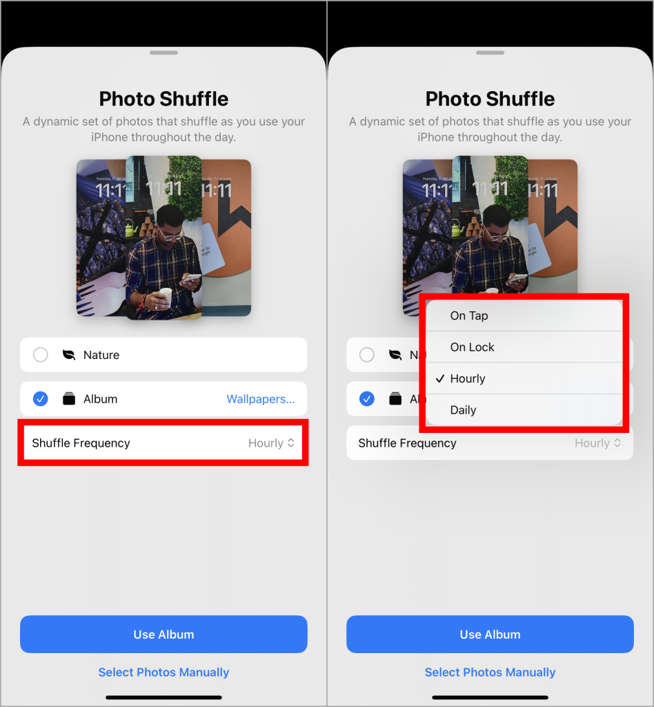 如何將專輯設定為 iPhone 桌布
