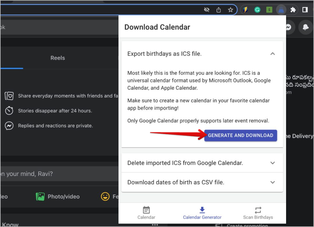 如何將 Facebook 生日匯入 Google 日曆