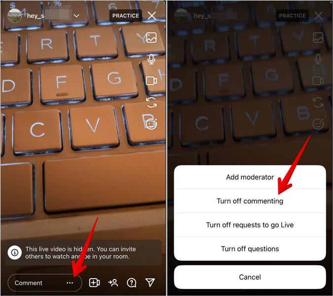 如何關閉 Instagram 貼文、直播、廣告或影片的評論