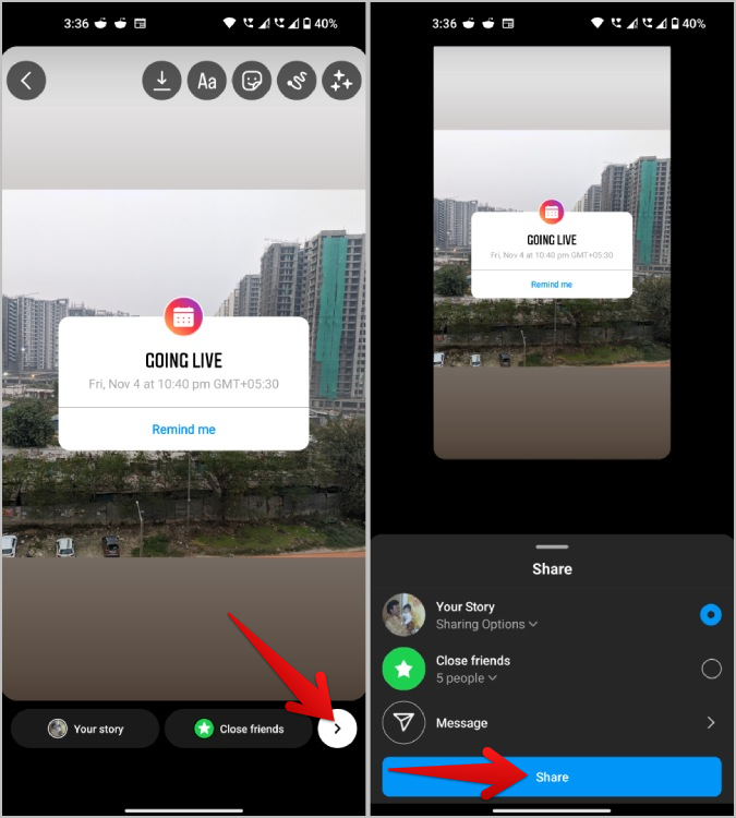 如何在 Instagram 貼文和故事中加入提醒